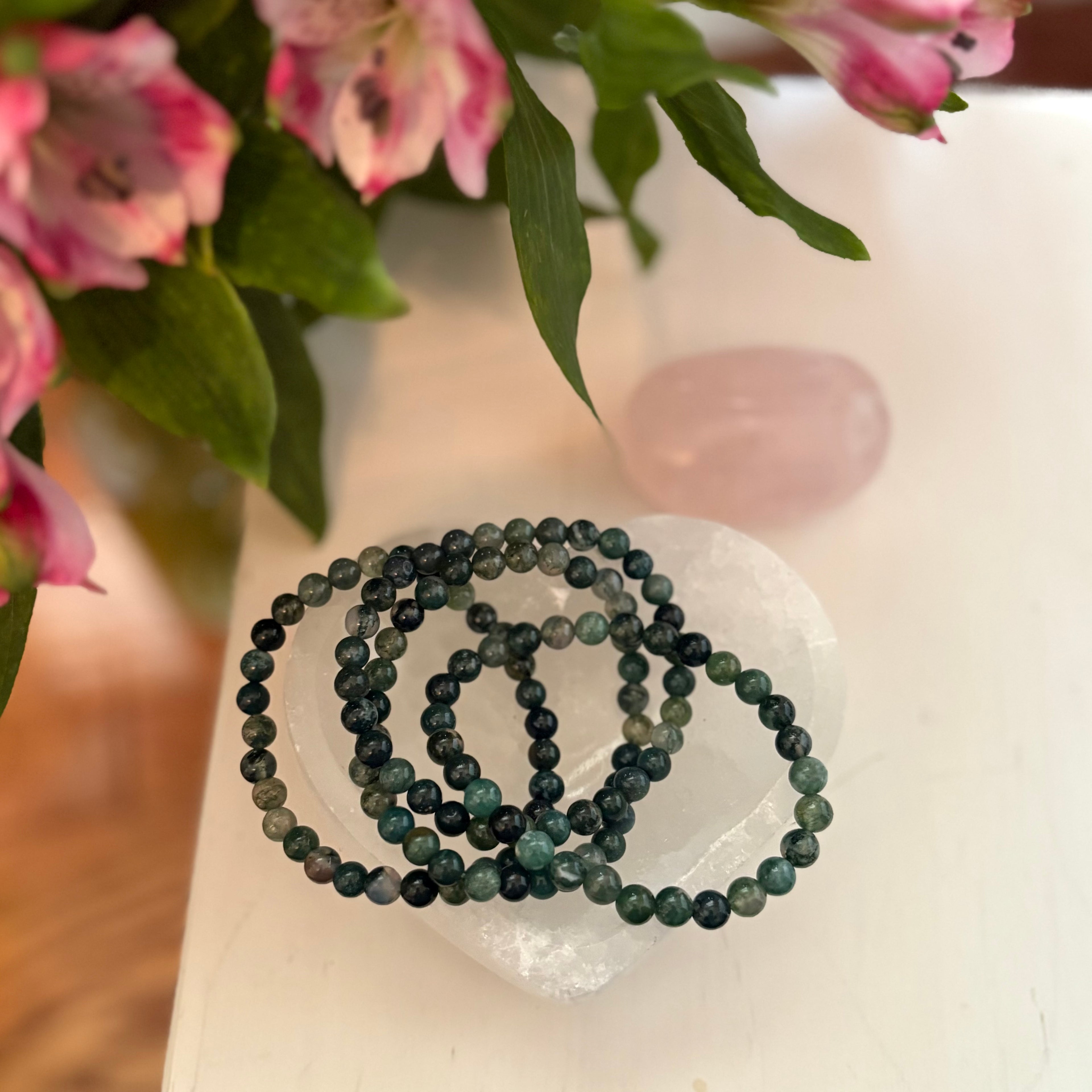 green moss agate bracelet