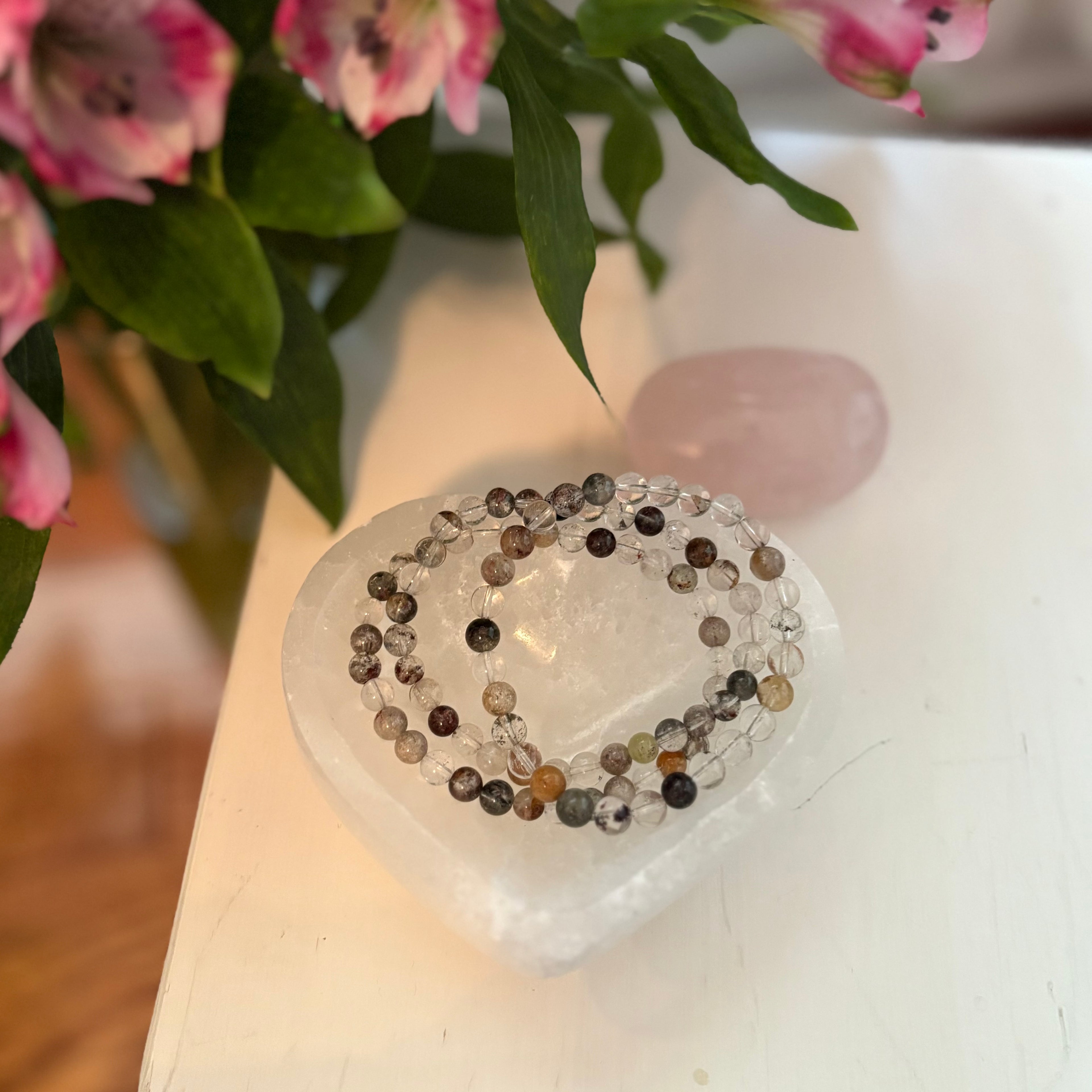 tourmalinated quartz bracelet