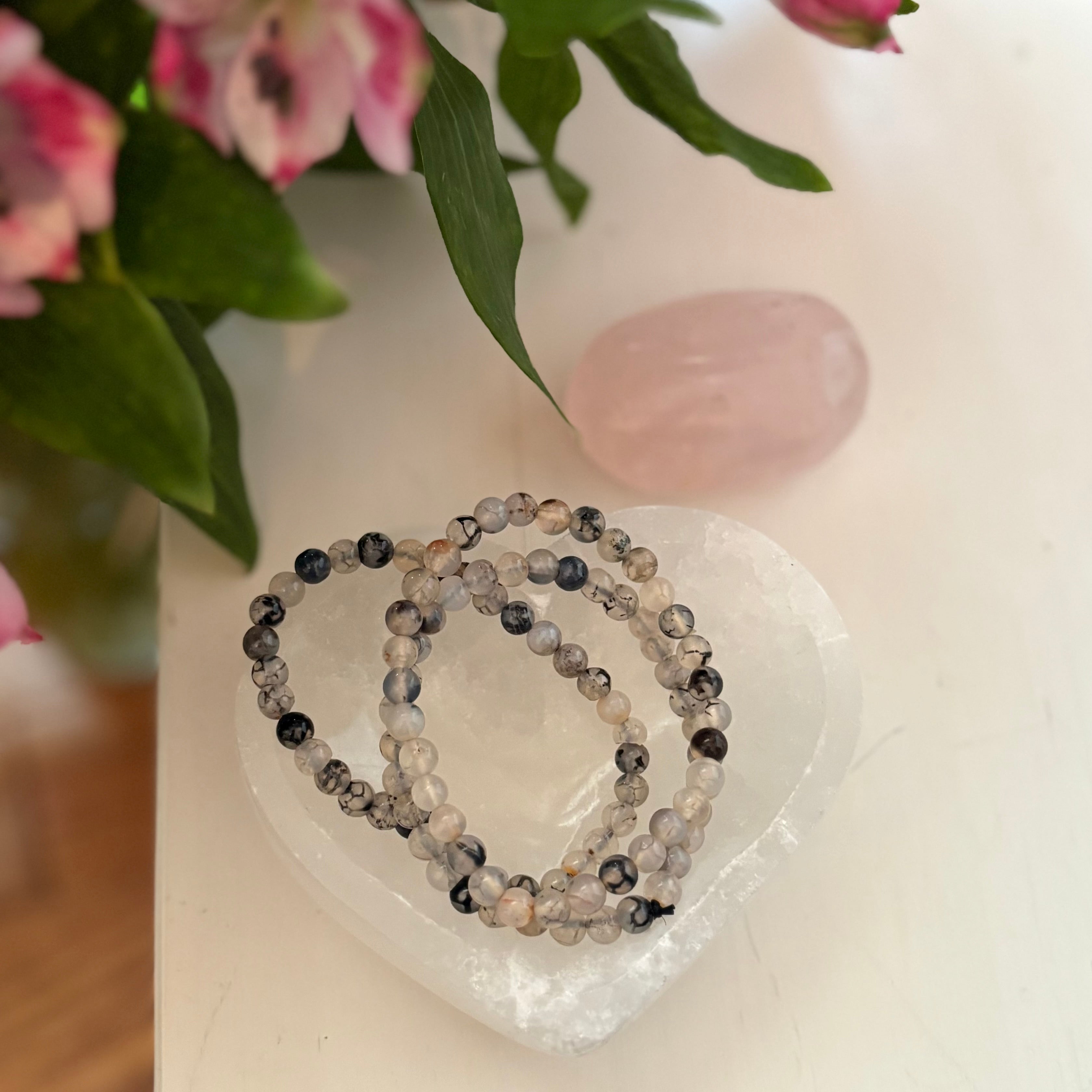 dendritic agate bracelet